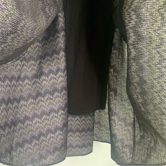 Maje Women’s Purple Crochet Knit Chevron Print A Line Full Skirt Size 2, M - Picture 9 of 14